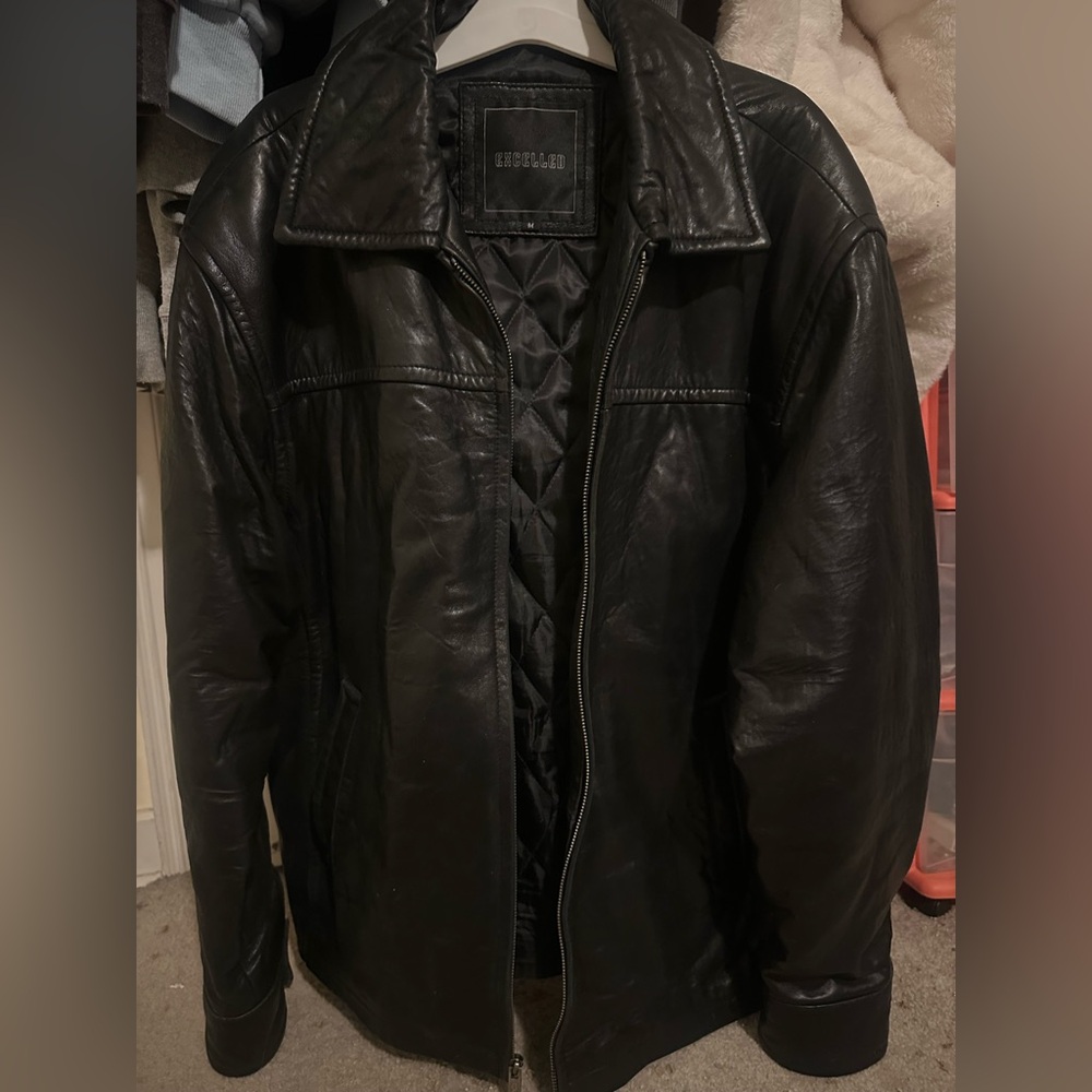 Excelled Black Leather Jacket